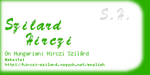 szilard hirczi business card
