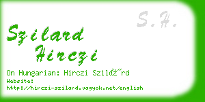 szilard hirczi business card
